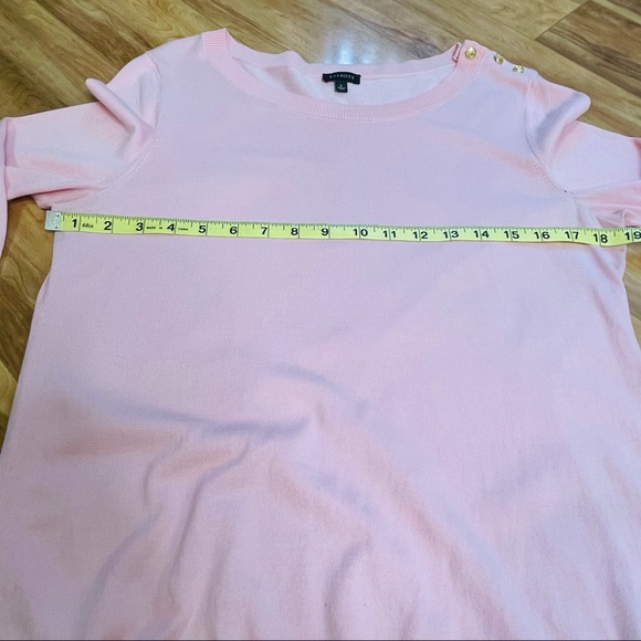 Talbots Long Sleeve Scoop Neck Blouse Pink L - Picture 10 of 14